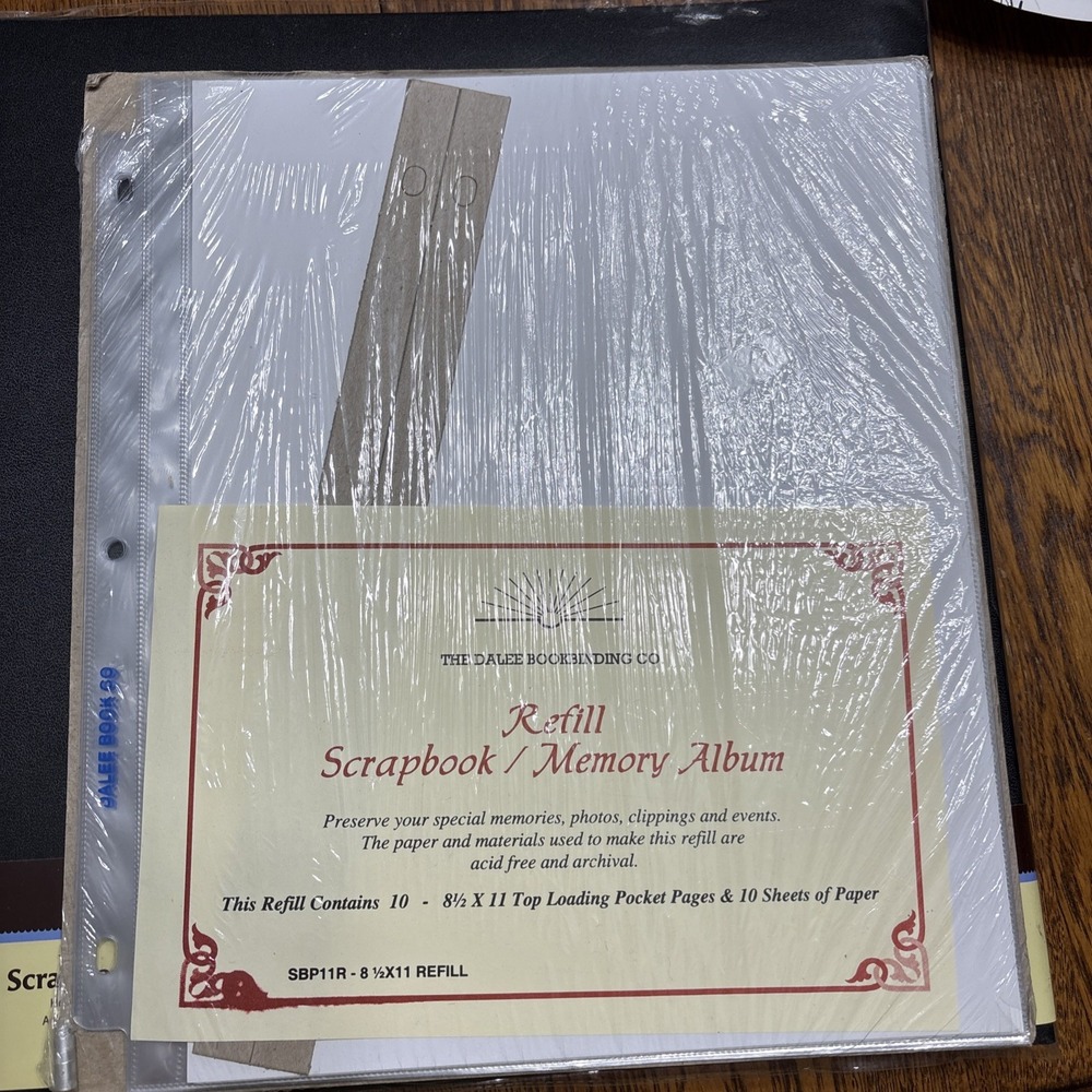 New Dalee Bookbinding Scrapbook Album Refill 8.5x11 Top Loading 10 Pocket Pages
